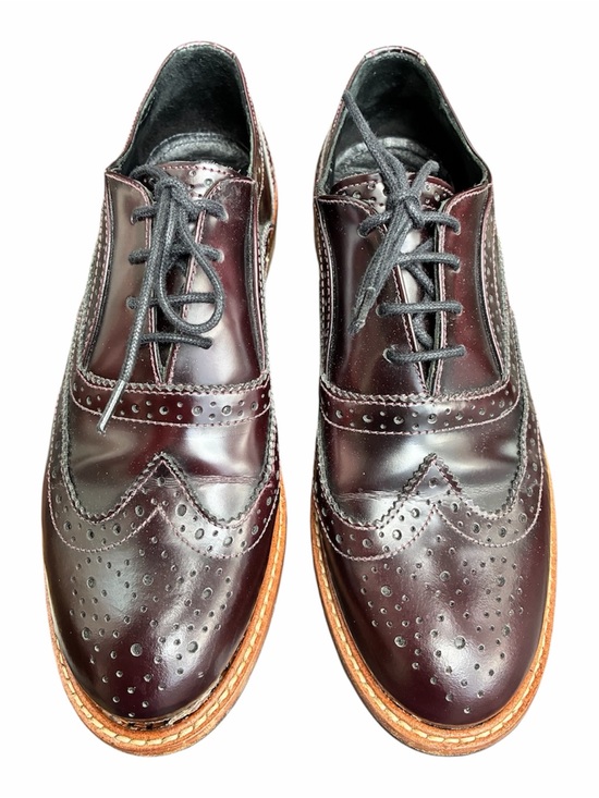 Mossimo Dutti Shoes - Women's Burgundy Wingtip Oxford Flats - Lace-Up Loafers Sz 38 or sz7